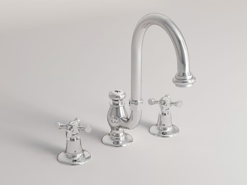 HOPKINS - 3 hole High washbasin tap with automatic pop-up waste by Park Avenue - view 2